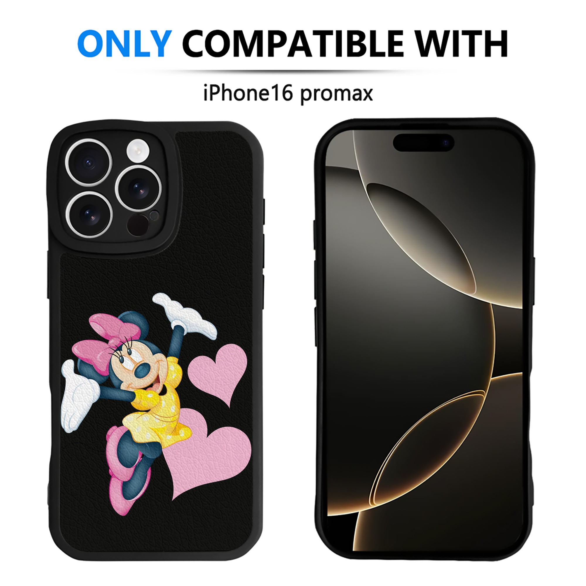 （画像用） ミッキーマウス Mickey Mouse 【iPhone 16シリーズ対応】シリコンスマホケース（レザー調） 材質：シリコン